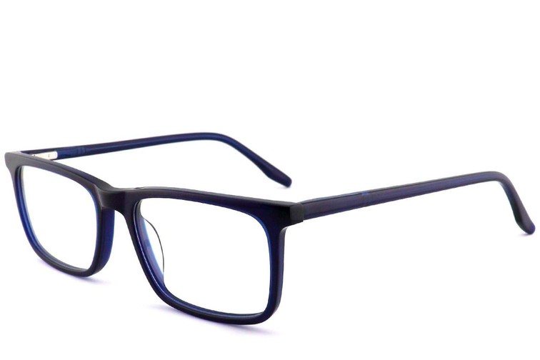 Rectangular Blue Acetate Glasses #BS2012-0616