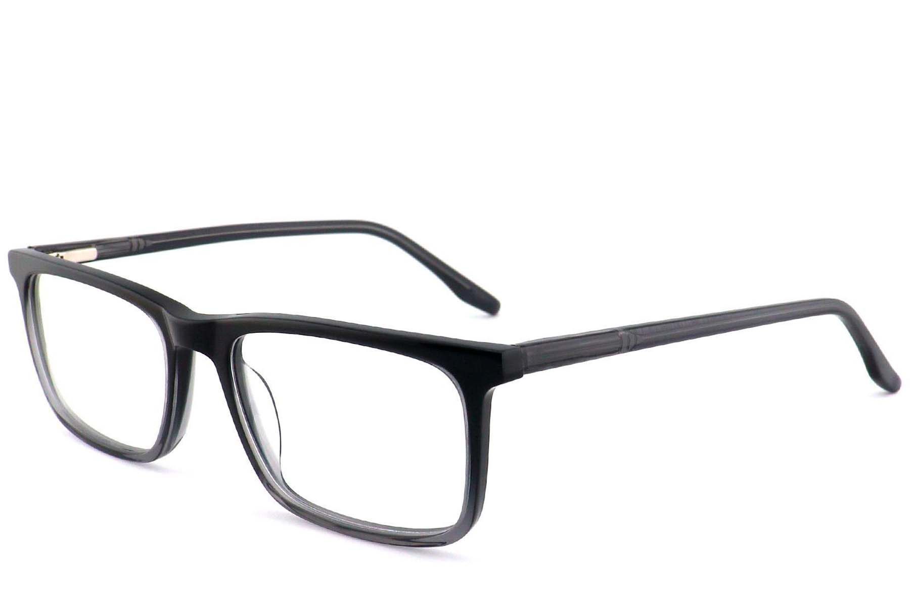 Rectangular Grey Acetate Glasses #BS2012-0618