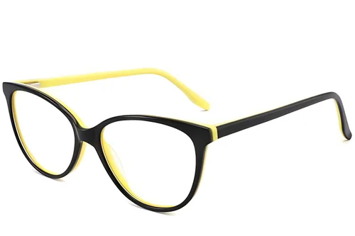 Lunettes papillon en acétate noir #BS2012-0620