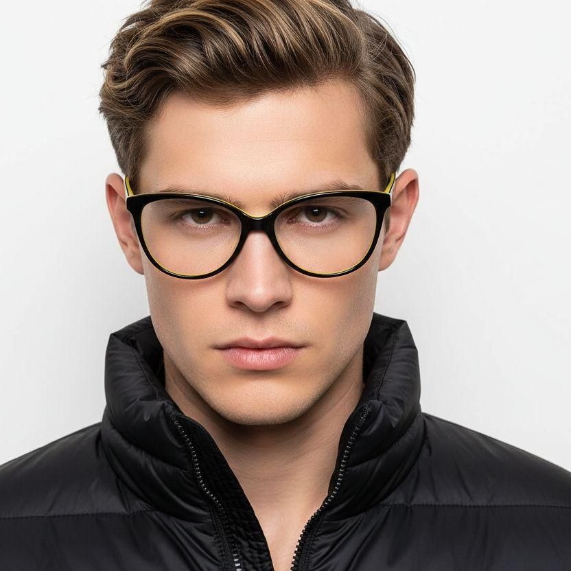 Gafas de acetato negro con forma de mariposa #BS2012-0620