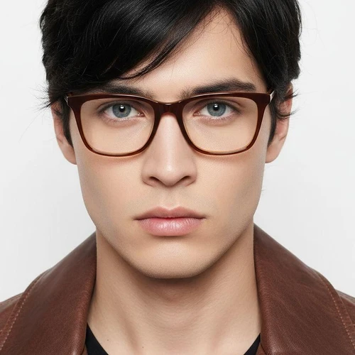 Rectangular Brown Acetate Glasses #BS2012-0621