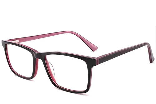 Lunettes rectangulaires en acétate violet #BS2012-0622