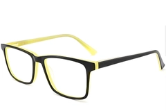 Rectangular Black Acetate Glasses #BS2012-0623