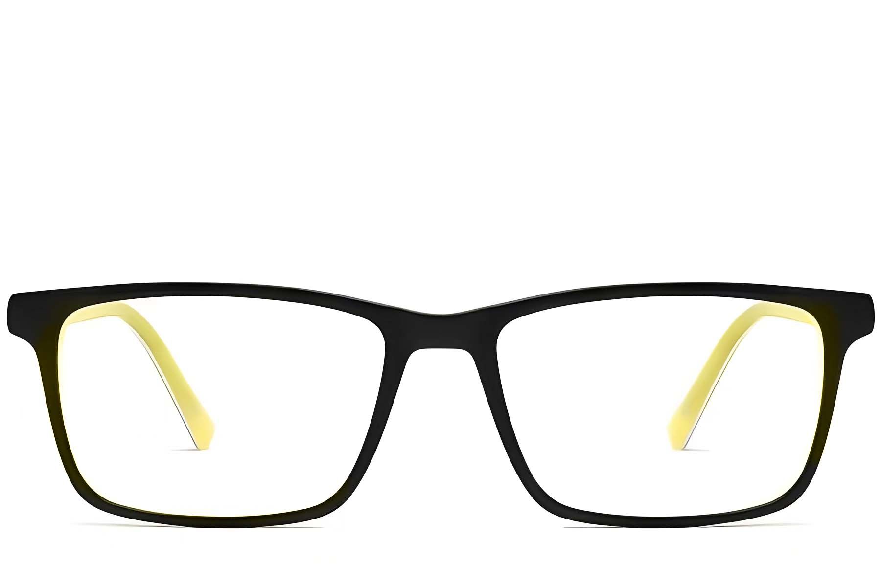 Rectangular Black Acetate Glasses #BS2012-0623