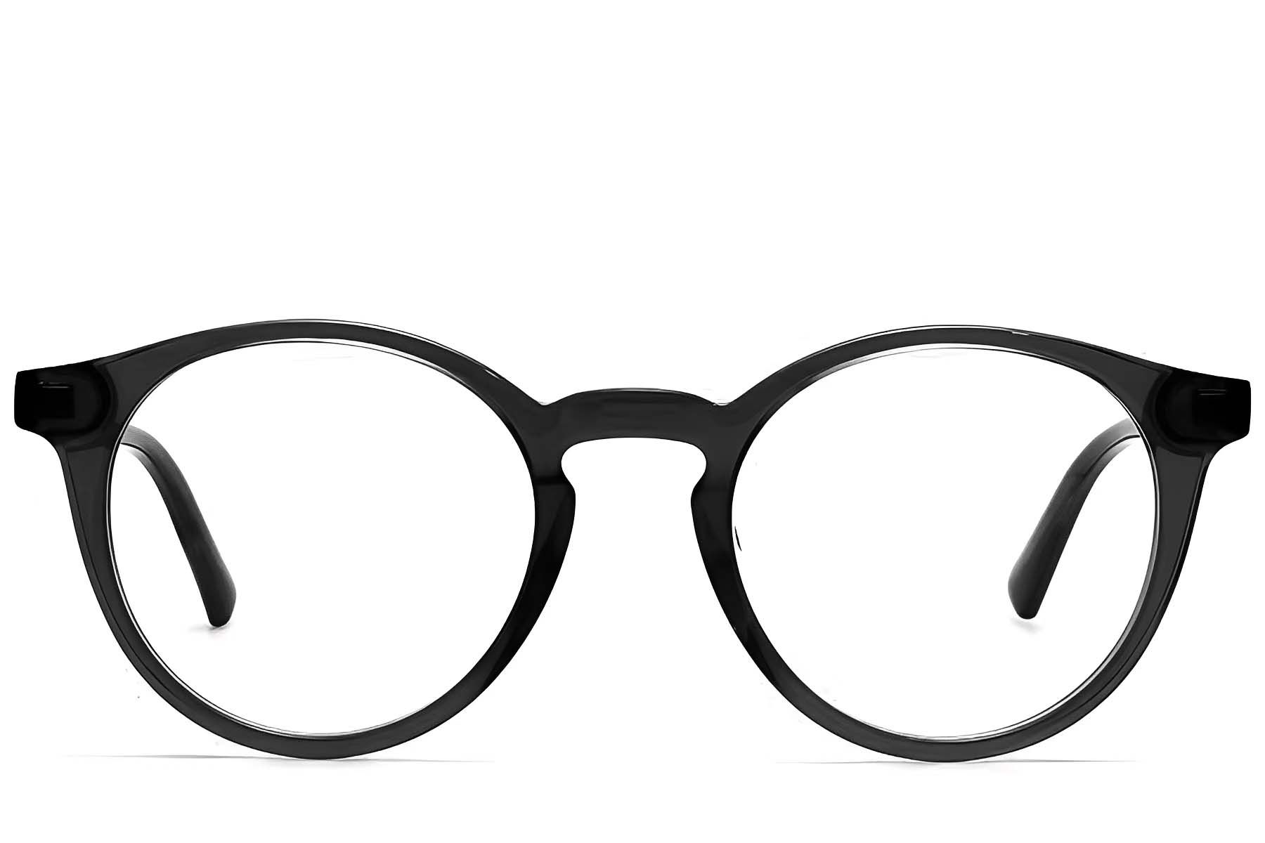 Round Black Acetate Glasses #BS2012-0624