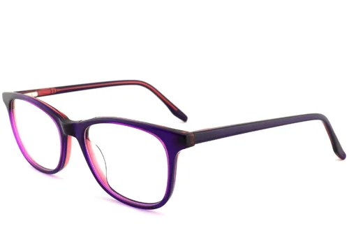 Lunettes ovales en acétate noir #BS2012-0625