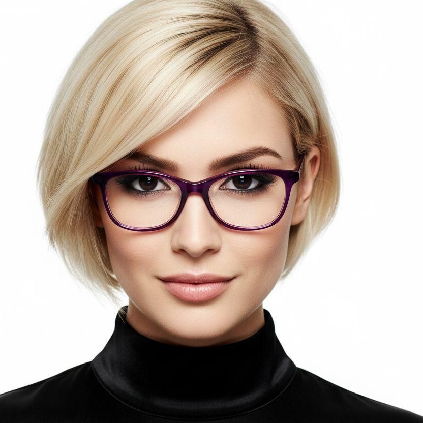 Oval Black Acetate Glasses #BS2012-0625