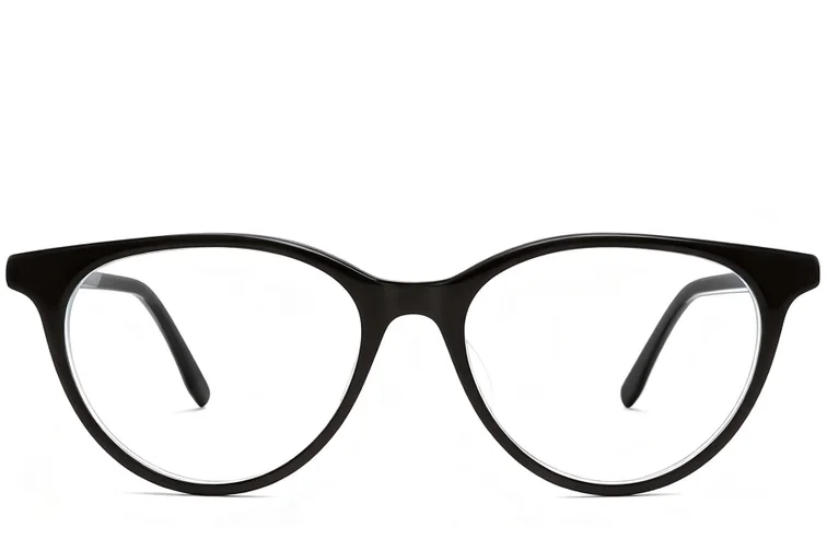 Lunettes papillon en acétate noir #BS2012-0626