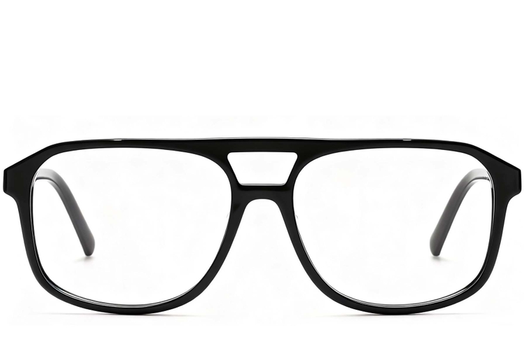 Aviator Black Acetate Glasses #BS2012-0628