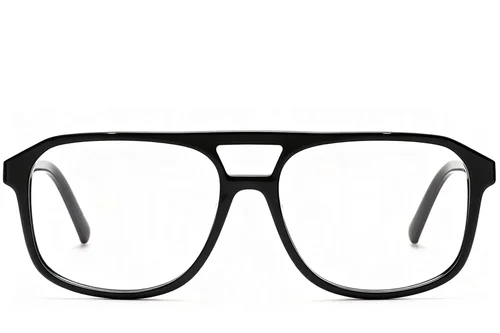 Lunettes aviateur en acétate noir #BS2012-0628