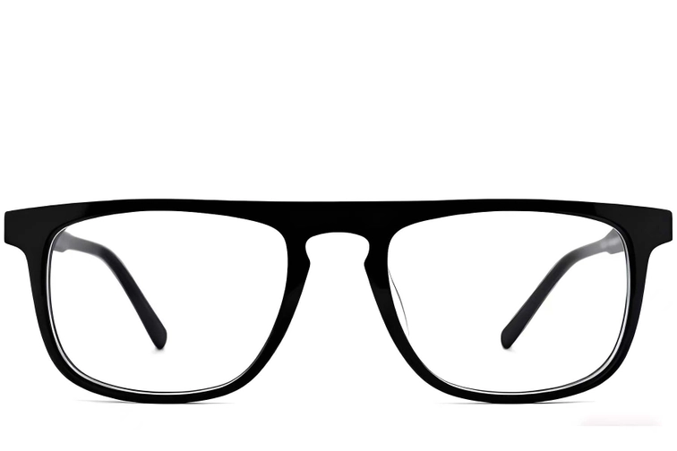 Aviator Black Acetate Glasses #BS2012-0630