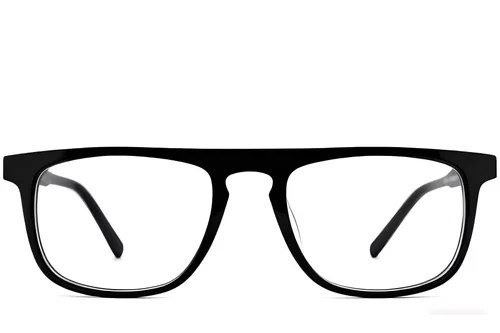 Lunettes aviateur en acétate noir #BS2012-0630