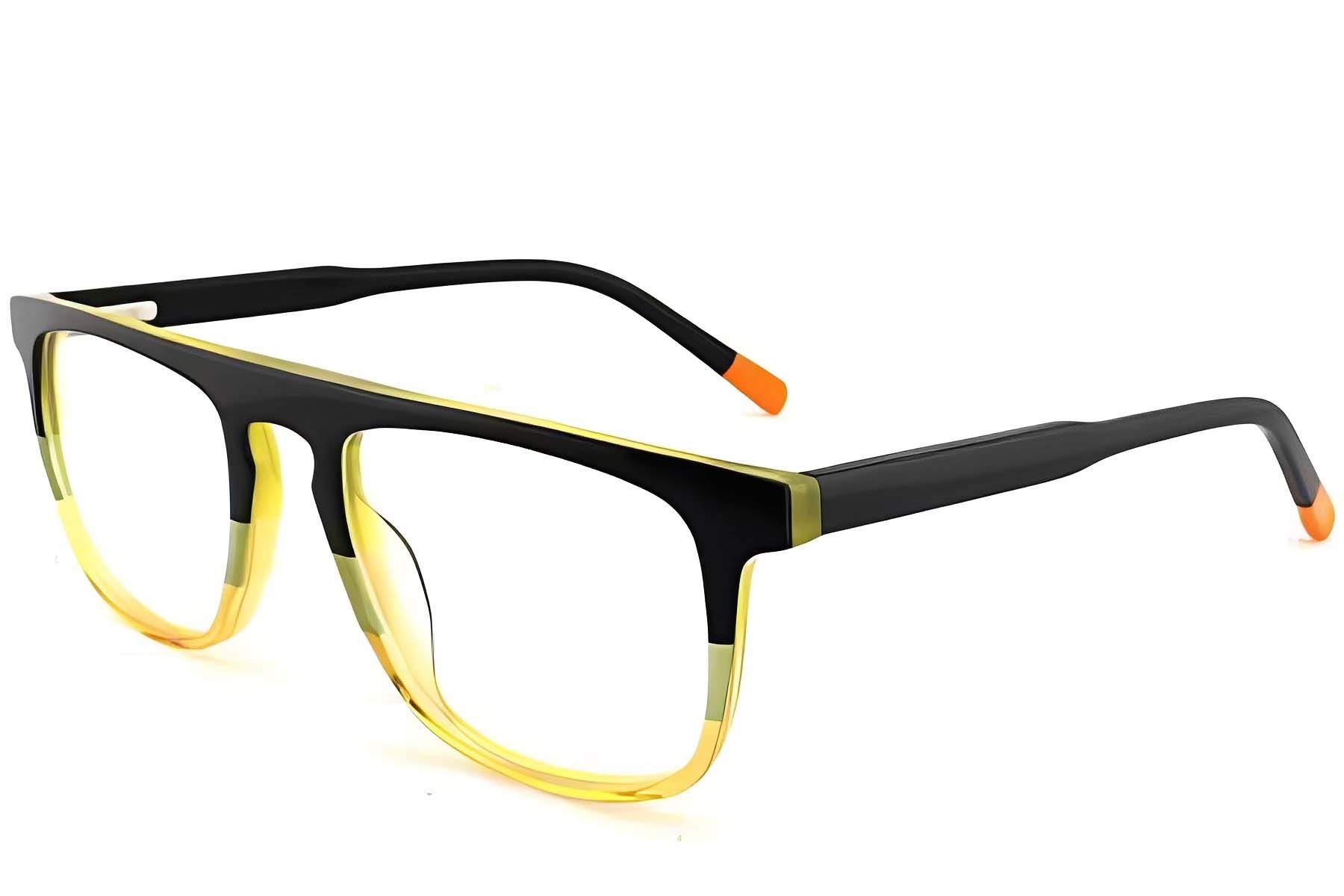 Aviator Yellow Acetate Glasses #BS2012-0631