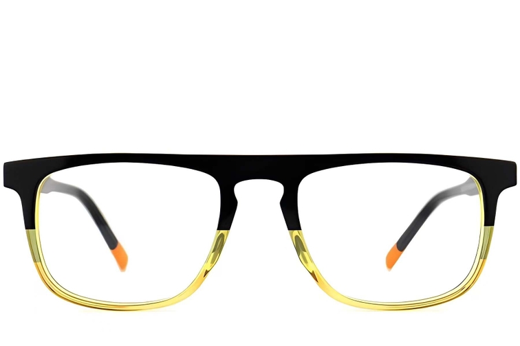 Aviator Yellow Acetate Glasses #BS2012-0631