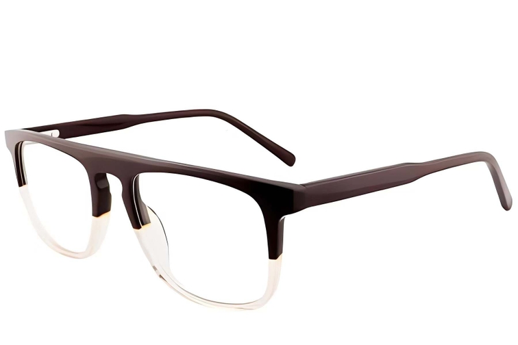 Aviator Brown Acetate Glasses #BS2012-0632