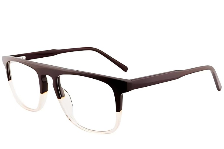 Lunettes aviateur en acétate marron #BS2012-0632