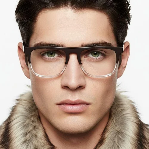 Lunettes aviateur en acétate marron #BS2012-0632