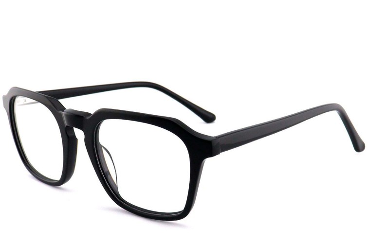 Vasos rectangulares de acetato negro #BS2012-0638