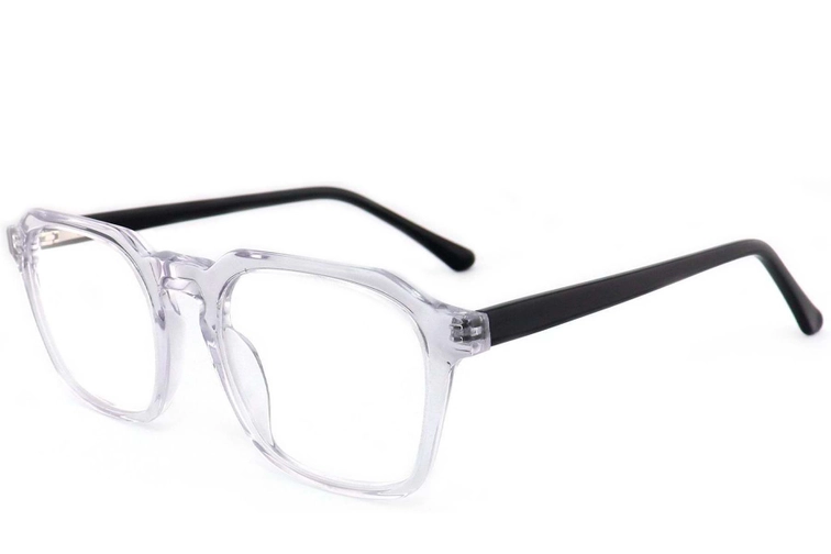 Rectangular Transparent Acetate Glasses #BS2012-0639