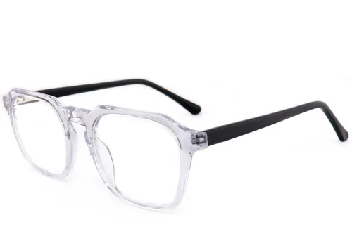 Verres rectangulaires en acétate transparent #BS2012-0639
