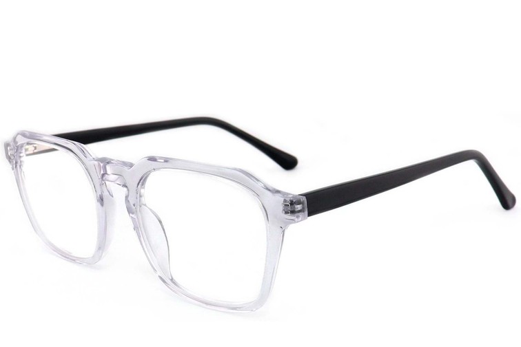Rectangular Transparent Acetate Glasses #BS2012-0639