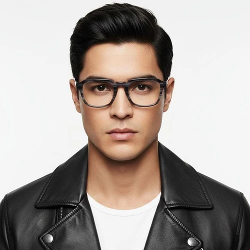 Rectangular Tortoiseshell Acetate Glasses #BS2012-0642