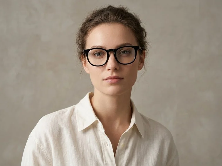 Gafas de acetato negro con forma de mariposa #BS2012-0643