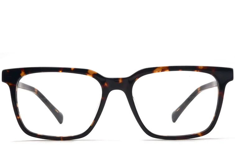 Rectangular Tortoiseshell Acetate Glasses #BS2012-0645