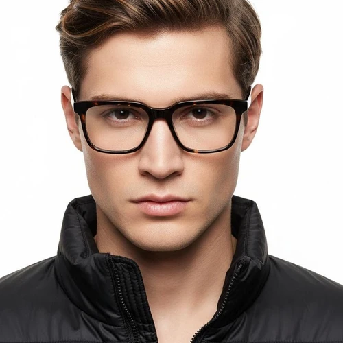 Rectangular Tortoiseshell Acetate Glasses #BS2012-0645
