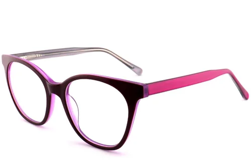 Lunettes ovales en acétate violet #BS2012-0647