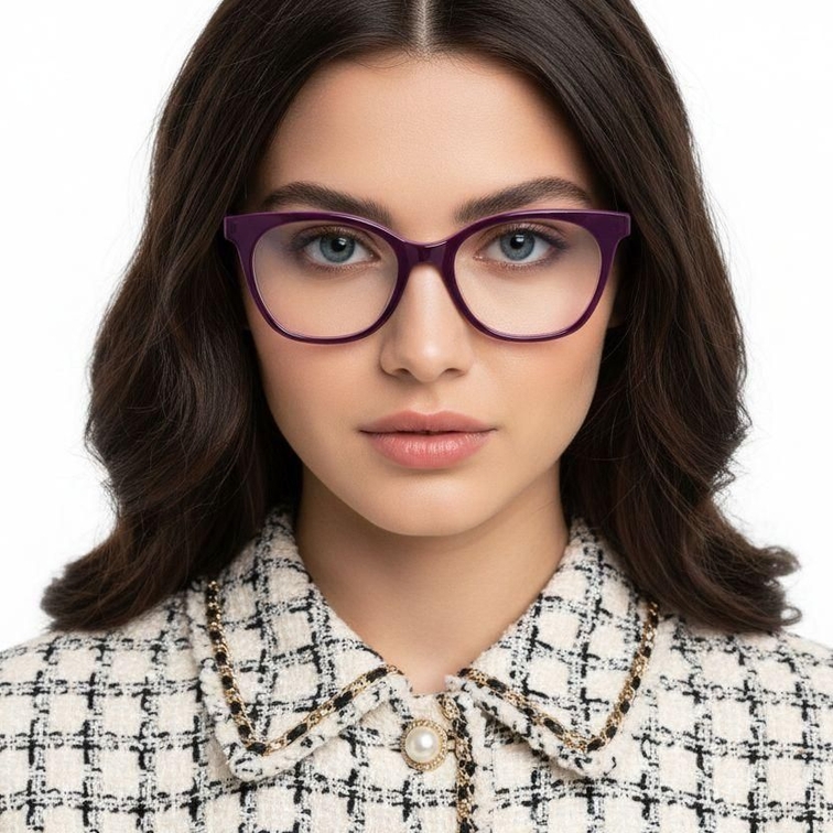 Oval Purple Acetate Glasses #BS2012-0647