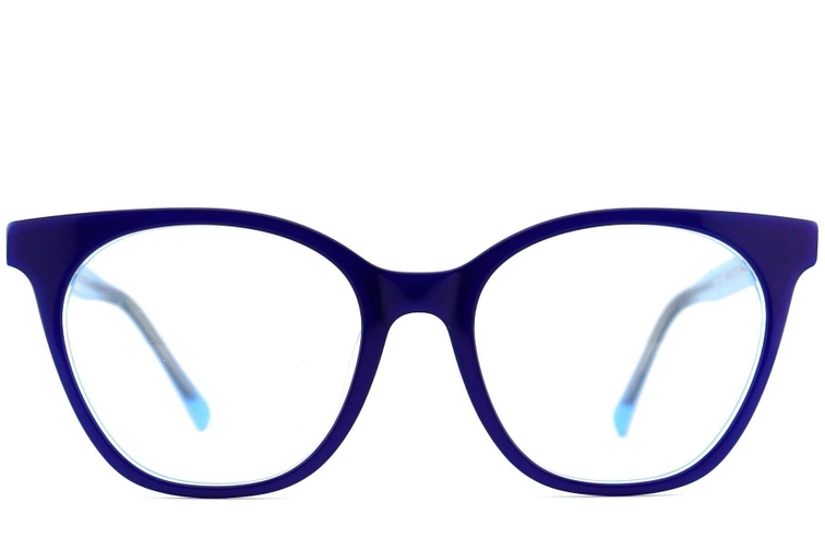 Oval Blue Acetate Glasses #BS2012-0648