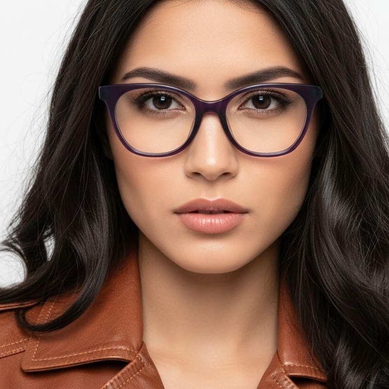 Oval Purple Acetate Glasses #BS2012-0649