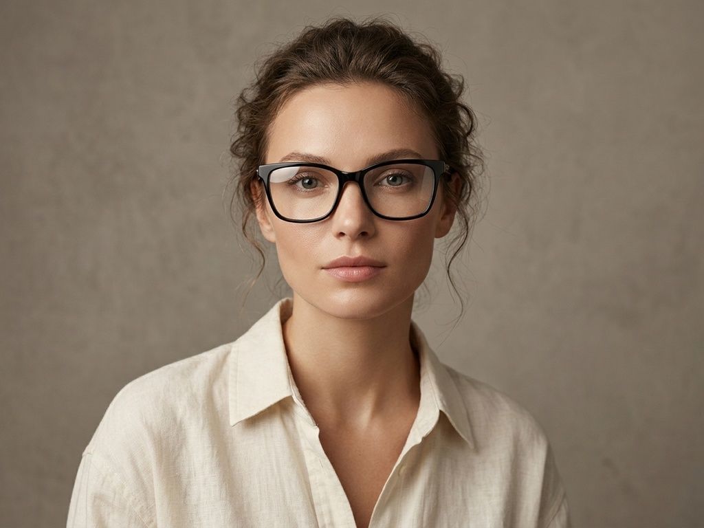 Lunettes rectangulaires en acétate noir #BS2012-0651