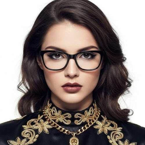 Rectangular Black Acetate Glasses #BS2012-0651