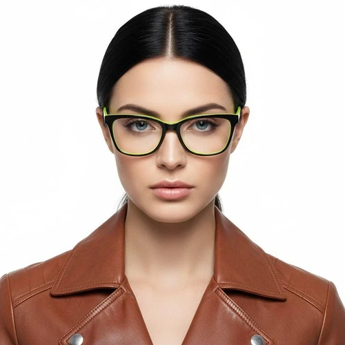 Rectangular Black Acetate Glasses #BS2012-0652