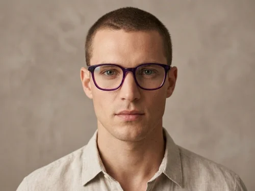 Lunettes rectangulaires en acétate violet #BS2012-0654