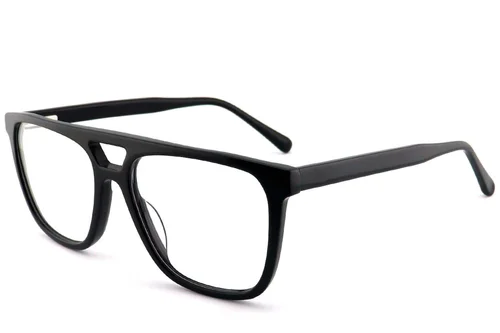 Lunettes aviateur en acétate noir #BS2012-0656