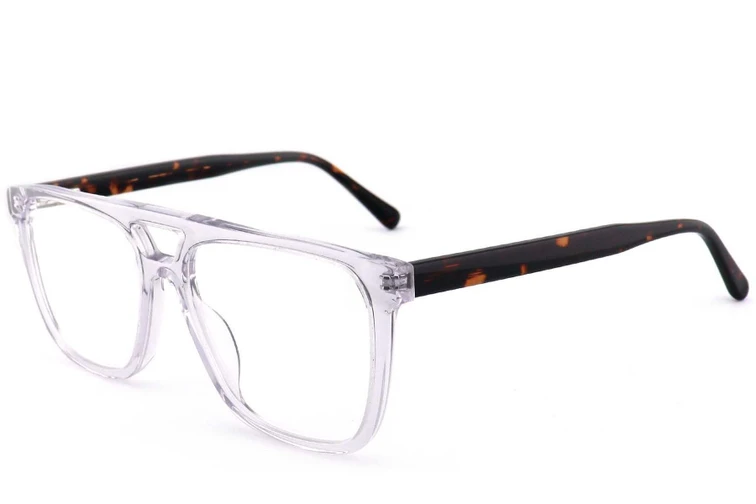Gafas de acetato transparente estilo aviador #BS2012-0657