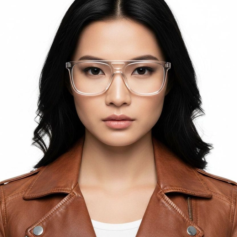 Aviator Transparent Acetate Glasses #BS2012-0657