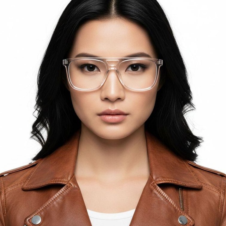 Lunettes aviateur en acétate transparent #BS2012-0657