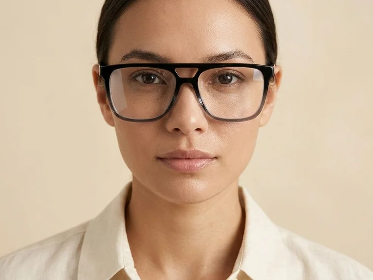 Aviator Grey Acetate Glasses #BS2012-0659