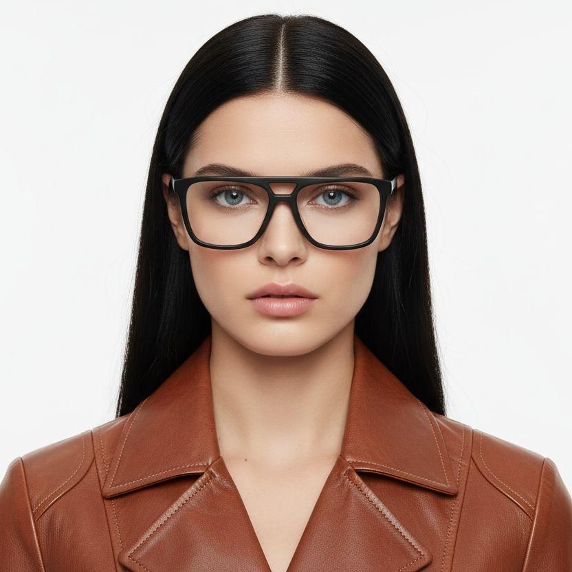 Aviator Grey Acetate Glasses #BS2012-0660