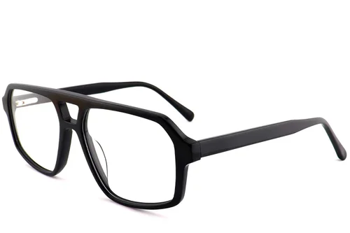 Lunettes aviateur en acétate noir #BS2012-0661