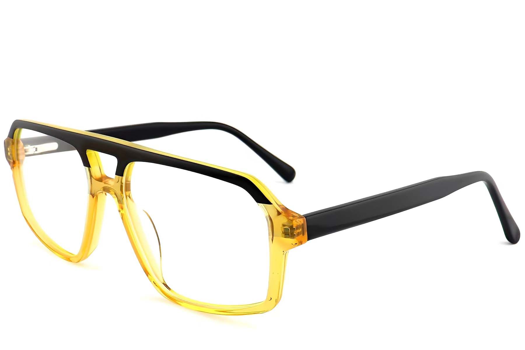 Aviator Yellow Acetate Glasses #BS2012-0662