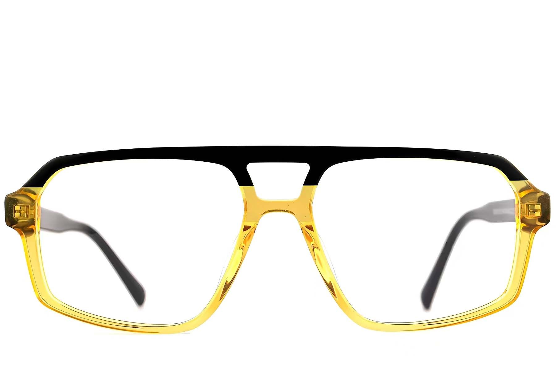 Aviator Yellow Acetate Glasses #BS2012-0662