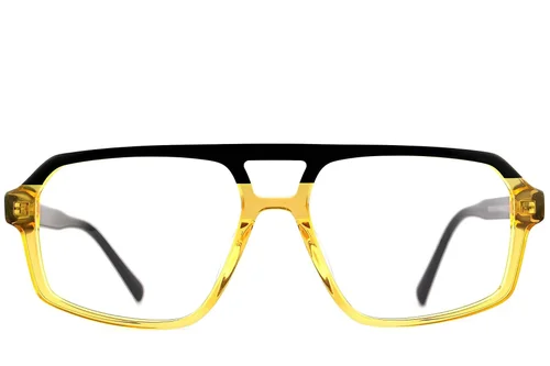 Lunettes aviateur en acétate jaune #BS2012-0662