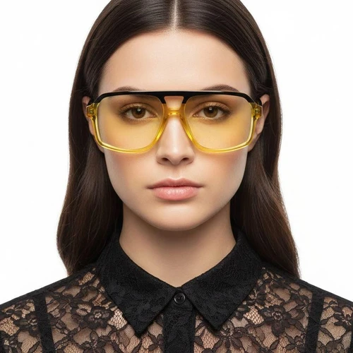 Aviator Yellow Acetate Glasses #BS2012-0662