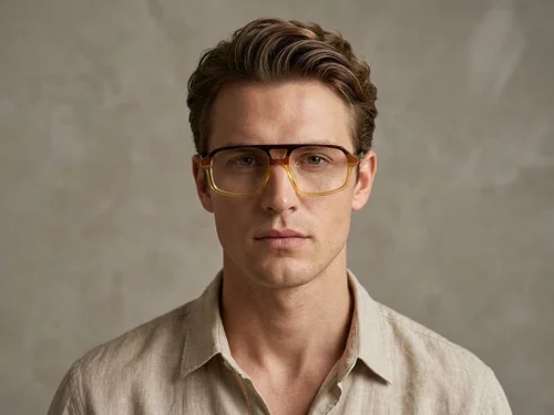 Lunettes aviateur en acétate jaune #BS2012-0663