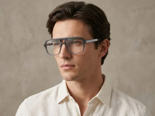 Lunettes aviateur en acétate gris #BS2012-0664
